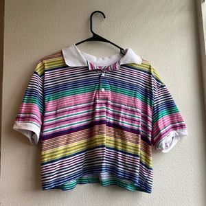 Cropped striped tshirt